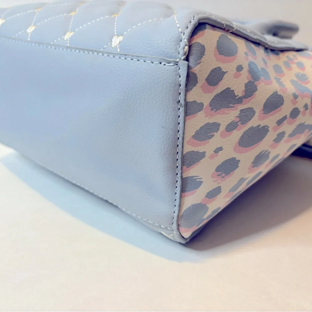 Betsey Johnson Pastel Blue Quilted Crossbody Bag - Picture 7 of 10